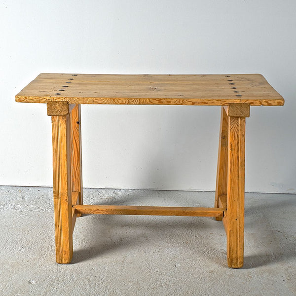Antique trestle leg “Alpujarran” village table, pine