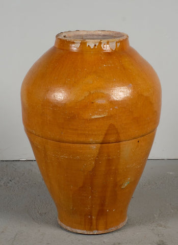 Antique large glazed Majorcan water rinsing jar