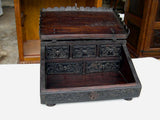 Reproduction tooled leather Spanish colonial writing box