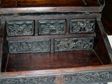 Reproduction tooled leather Spanish colonial writing box