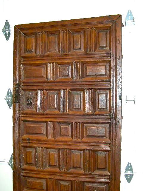 Antique raised-panel Castilian monastery cell door, pine