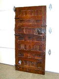 Antique raised-panel Castilian monastery cell door, pine