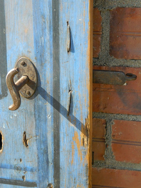 Antique Painted Pine Door