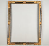 Antique carved, painted and gilt mirror frame