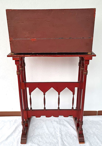 Antique Spanish colonial chinoiserie bargueño