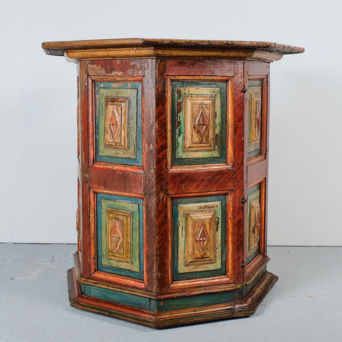 Antique polychromed pulpit, oak