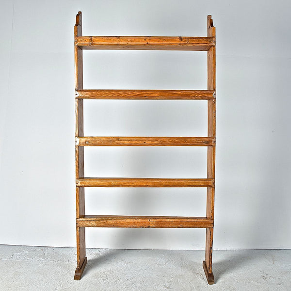 Antique pine village bookshelf