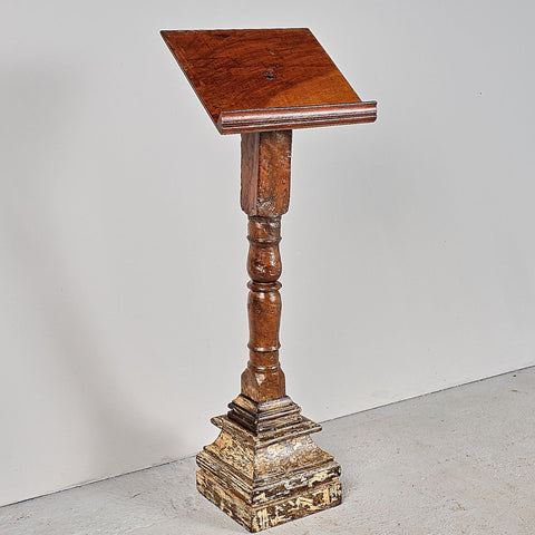 Antique book / music stand, oak and walnut