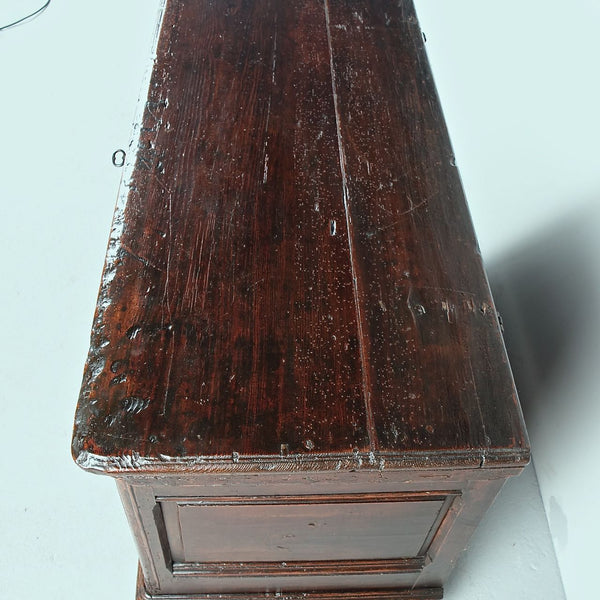 Antique carved Basque dowry chest, pine