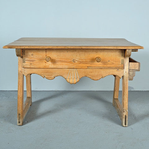 Antique two-drawer drop leaf accent table with cabriole legs, rosewood