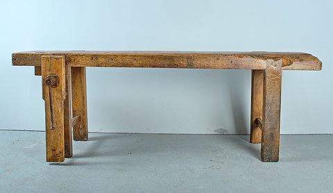Antique carpenter’s workbench, walnut, ash and elm