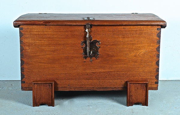 Antique spanish colonial travel trunk, cedar