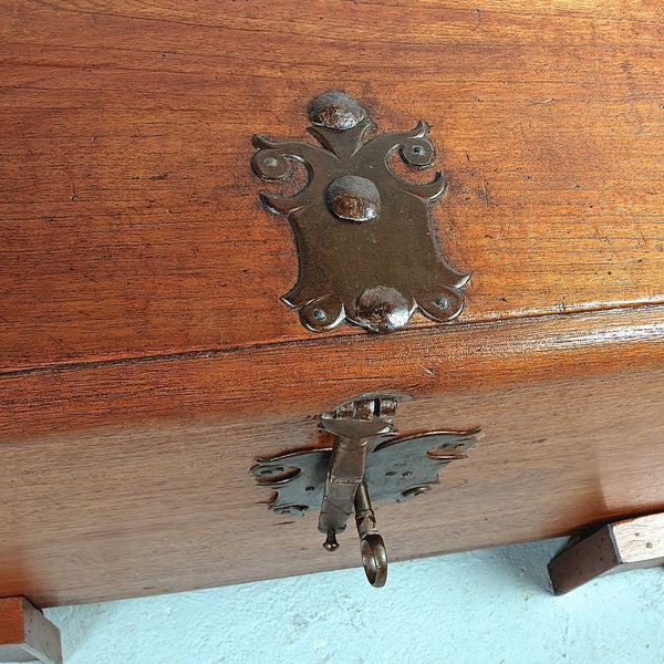 Antique spanish colonial travel trunk, cedar