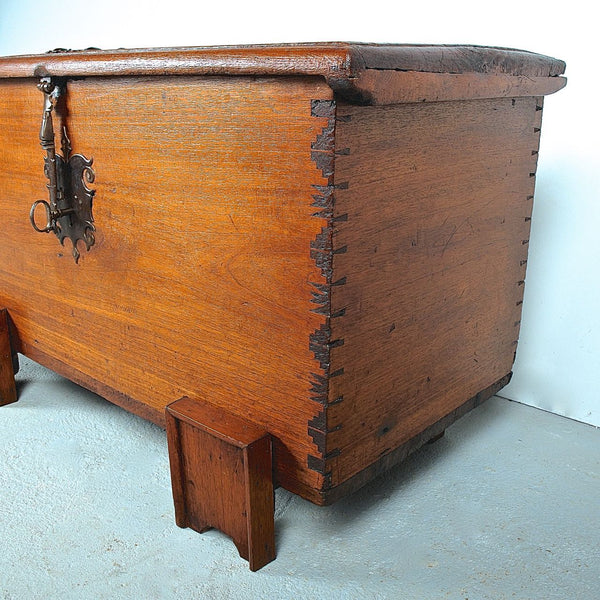 Antique spanish colonial travel trunk, cedar