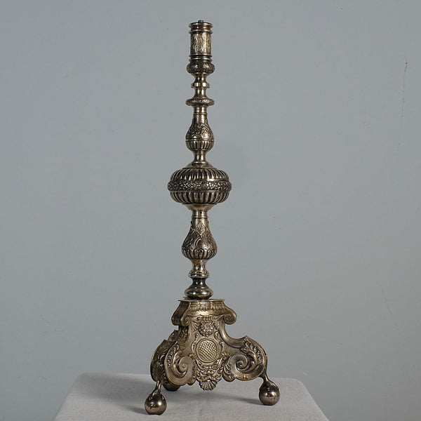 Antique silver plated lamp base