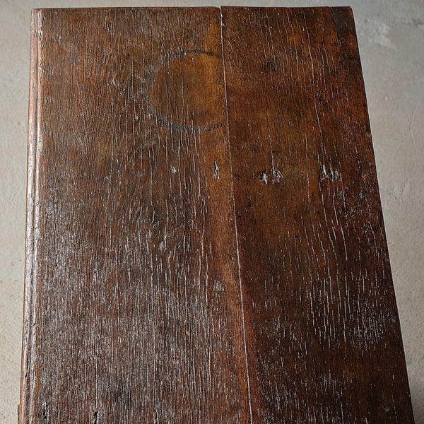 Antique carved Basque dowry chest, oak