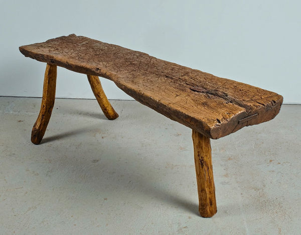 Antique rustic Pyrenees game dressing table / bench