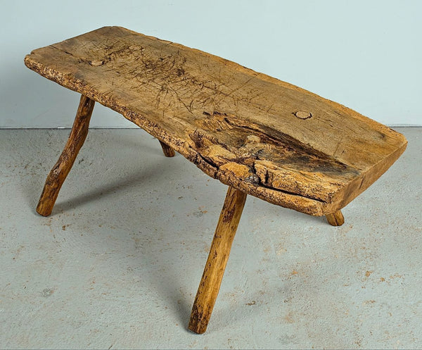 Antique rustic Pyrenees game dressing table / bench