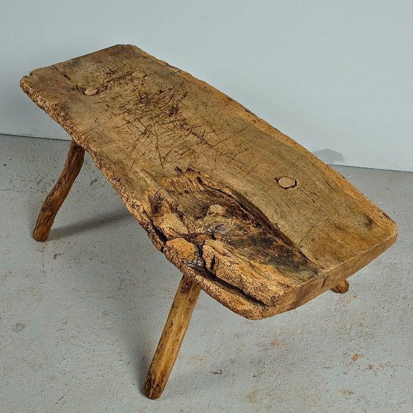 Antique rustic Pyrenees game dressing table / bench