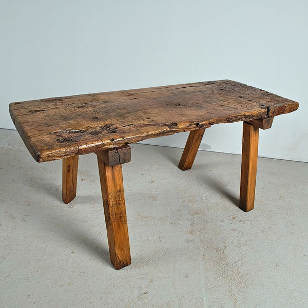 Antique rustic Pyrenees game dressing table / bench