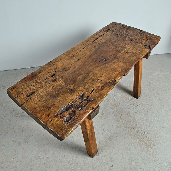 Antique rustic Pyrenees game dressing table / bench