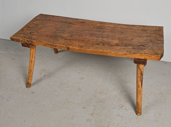 Antique rustic Pyrenees game dressing table / bench