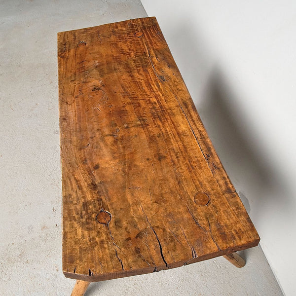 Antique rustic Pyrenees game dressing table / bench