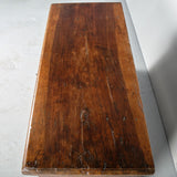 Carved mixed wood antique Basque arm’s chest, walnut, chestnut and oak