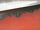 Antique carved and upholsterd Queen Anne ottoman in walnut from Portugal