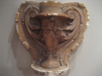 Antique gesso urn mold