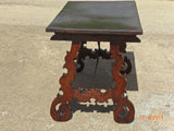 Antique campaign table in walnut from Spain