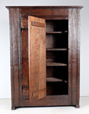 Reproduction one-door Basque mountain cabinet, reclaimed oak and chestnut