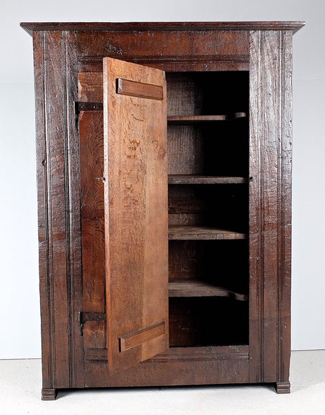 Reproduction one-door Basque mountain cabinet, reclaimed oak and chestnut