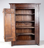 Reproduction one-door Basque mountain cabinet, reclaimed oak and chestnut