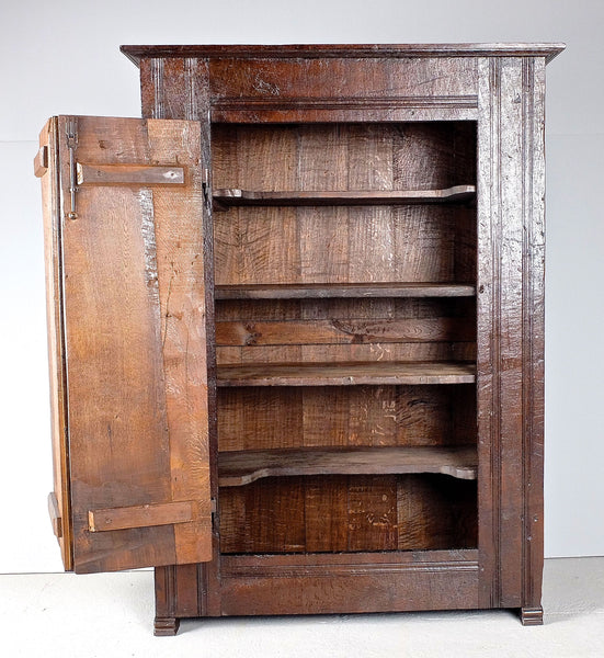 Reproduction one-door Basque mountain cabinet, reclaimed oak and chestnut