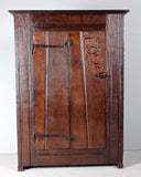 Reproduction one-door Basque mountain cabinet, reclaimed oak and chestnut