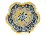 Large scalloped-edge Talavera serving platter, “MOORISH MEDALLION”