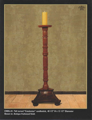 Reproduction Carved and silvered “Baroque” Candlestick, cachimbo hardwood