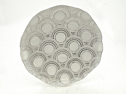 Recycled Glass "Silver Lace" Platter