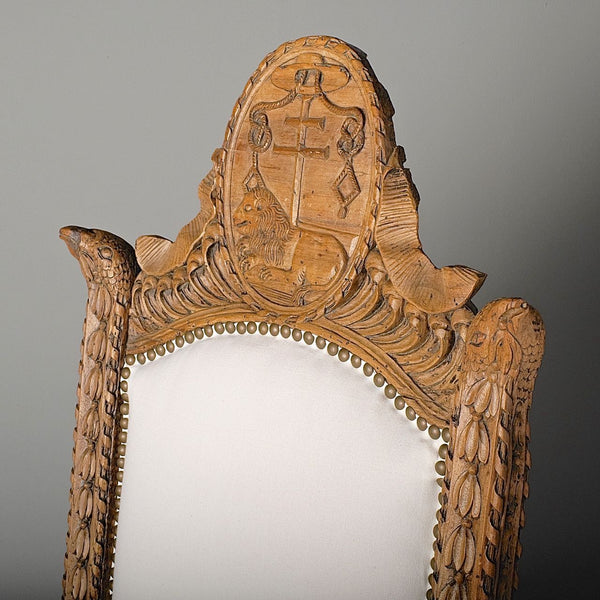 Antique carved Spanish colonial bishop’s chair