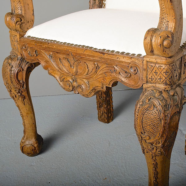 Antique carved Spanish colonial bishop’s chair