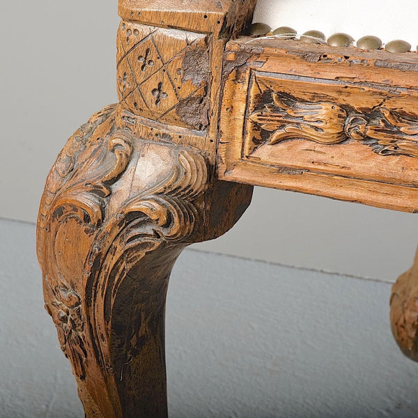 Antique carved Spanish colonial bishop’s chair