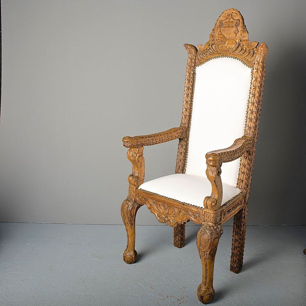 Antique carved Spanish colonial bishop’s chair