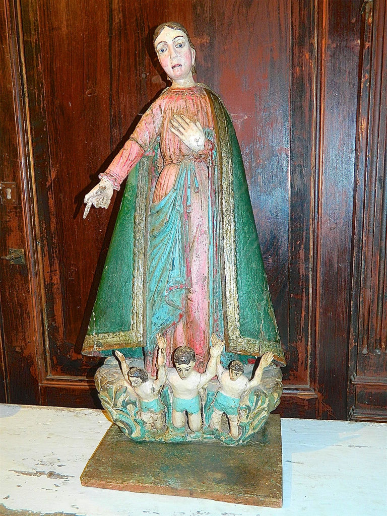Antique wood sculpture,