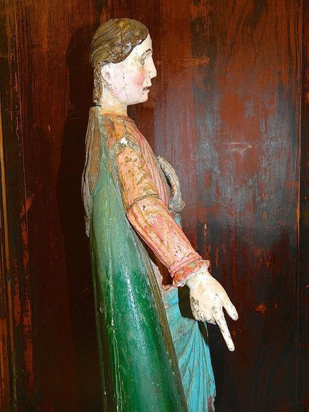 Antique wood sculpture, "Our Lady of Mount Carmel"