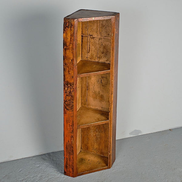 Antique painted hanging spice rack, pine