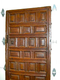 Antique raised panel Castilian monastery cell door, pine