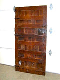 Antique raised panel Castilian monastery cell door, pine