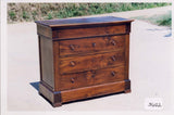 Antique four-drawer walnut chest