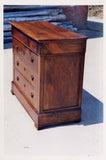 Antique four-drawer walnut chest
